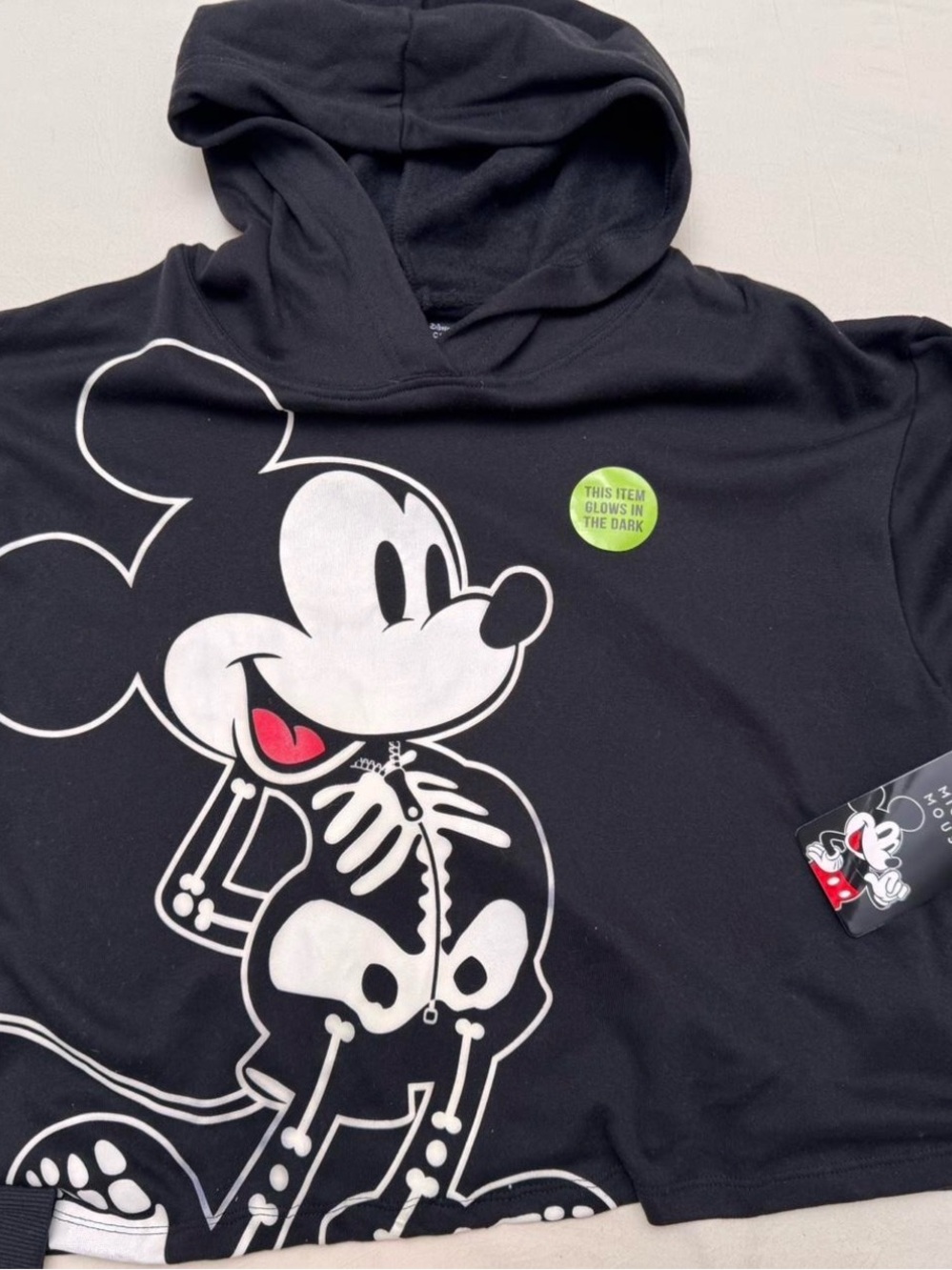 Disney Mickey Mouse Skeleton Glow-in-the-Dark Hoodie – NWT – Women’s XXL
